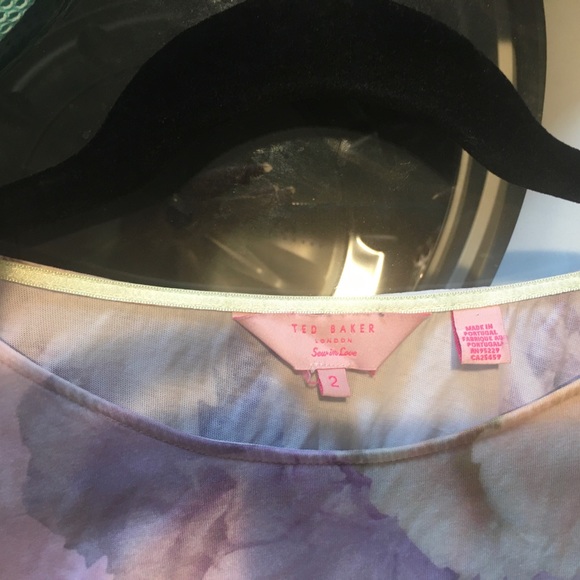 Ted Baker flower women t-shirt size 6 (Ted Baker Size 2) - Picture 6 of 13